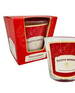 Vianočné dekorácie Arome Sviečka v skle, Festive Moments, 120 g