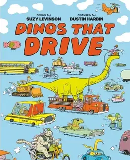 Leporelá, krabičky, puzzle knihy Dinos That Drive - Dustin Harbin,Suzy Levinson