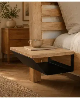 Nočné stolíky Nočný stolík 33x13x30 indický masív mango