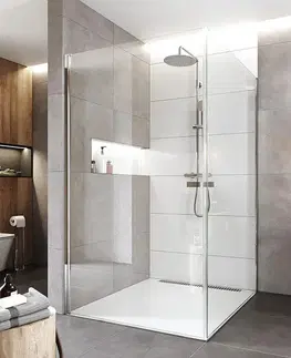 Sprchovacie kúty Mereo Sprchovací kút, Novea, štvorec, pivotový, 80x80 cm, chróm ALU, sklo Číre CK11913ZVR