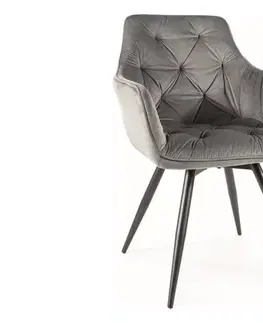 Stoličky Otočné jedálenské kreslo MANGO VELVET Signal