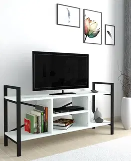 TV stolíky TRIER televízny stolík, biela