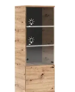 Nábytok ArtAdrk Vitrína EVI 07 | s LED osvetlením