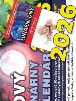 Astrológia, horoskopy, snáre Lunární dny pro Ženy + Lunárný Kalendár 2026 - Vladimír Jakubec