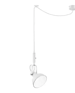 Svietidlá  Luster na lanku IRMA 1xE14/28W/230V biela LM-1.1.86/BIAŁY