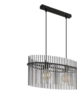 Svietidlá Globo 15698H3 - Luster na lanku GORLEY 2xE27/60W/230V čierna 15698H3