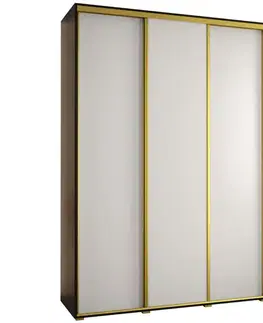 Šatníkové skrine Skriňa 45 Canaris 1 200 čierna/biela/gold