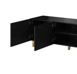 TV stolíky CAMA MEBLE Pafos 200 4D tv stolík čierna