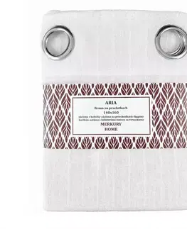 Záclony do obývačky Záclona na priechodkách ARIA polyester ecru 140x160 Merkury Home