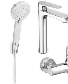 Sprchy a sprchové panely MEXEN/S - Pecos R40 Set umývadlové a vaňové batérie s príslušenstvom, chróm 72713R40-00