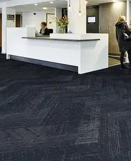 Refract FORBO Flotex Planks Refract Obsidian 137001