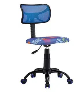 Otočné kreslá Kancelárska stolička  Brix 12536 modrá