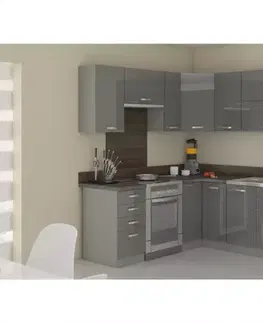 Rohový kuchynský nábytok Rohová kuchynská linka Grey 190x170