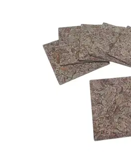 Prestierania MAKRO - Podložka korok štvorec 10x10cm, balenie 6ks