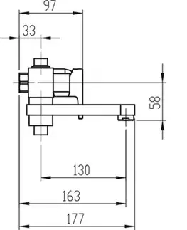 Kúpeľňové batérie NOVASERVIS - Vaňová a sprchová batéria bez sprchovej súpravy 150 mm 42023/1,0