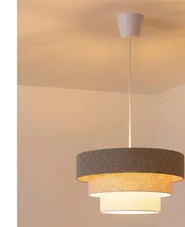 Svietidlá BRILAGI - Luster na lanku LUNETA 1xE27/60W/230V pr. 40 cm šedá/krémová/biela 8590828052333
