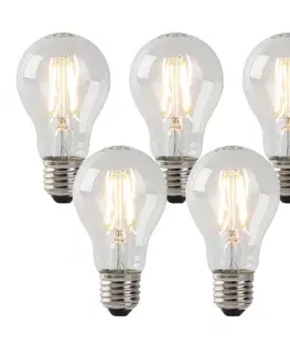 LED osvetlenie Sada 5 LED žiaroviek E27 číre 3W 250lm 2200K