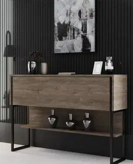 Komody Komoda Luxe - Black, Walnut