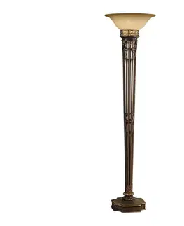 Lampy Elstead Feiss - Stojacia lampa OPERA 1xE27/100W/230V bronz/béžová FE-OPERA-TCH