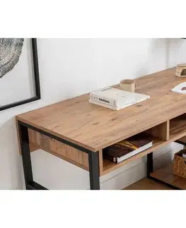 Konferenčné stolíky Pracovný stôl Emro Walnut and Black