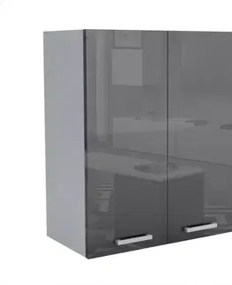 Kuchynské skrinky visiace Kuchynská skrinka 60G 2F V72 LUX čierna