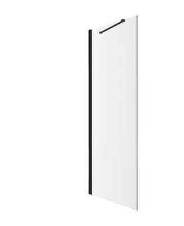 Sprchovacie kúty OMNIRES - MANHATTAN bočná stena, 100 cm čierna mat / transparent /BLMTR/ ADR10XBLTR
