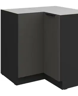Kuchynské skrinky stojace Kuchynská skrinka Aria-Gr/Bl Anti Fingerprint 90x90 Dn 2f Bb