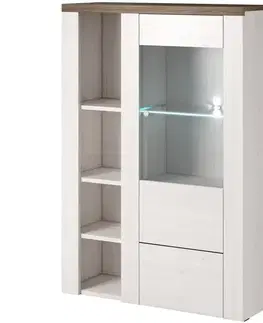 Komody do spálne Komoda vysoká Larona 1D sonoma hľuzovka 44