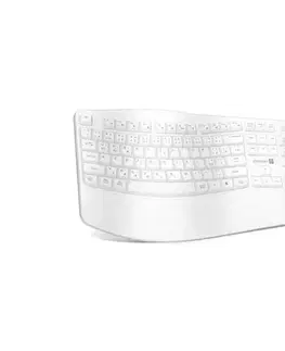 Klávesnice a myši CONNECT IT Ergonomická bezdrôtová klávesnica s CZ/SK lokalizáciou 1xAA biela CKB-2815-CS