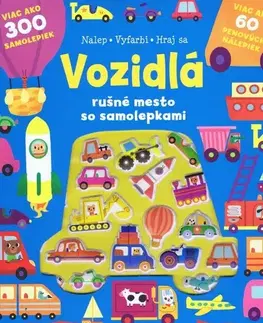Nalepovačky, vystrihovačky, skladačky Vozidlá - rušné mesto so samolepkami