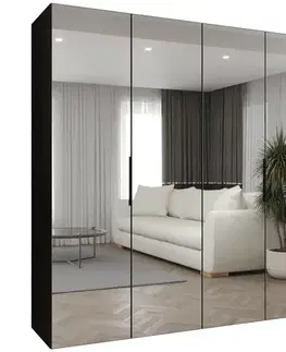 Šatníkové skrine Skriňa Marbella III 200 čierna