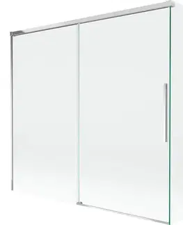 Sprchové dvere MEXEN/S - Rox vaňová zástena 2-krídlová posuvná 170 + 70 x 150, transparent, chróm 8C9-170-070-01-00