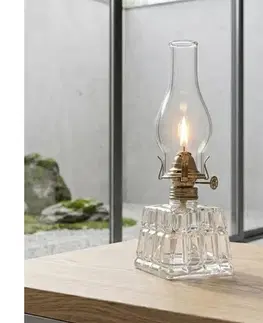 Lampy BRILAGI - Petrolejová lampa MERLIN číra/zlatá/patina 8590828169369