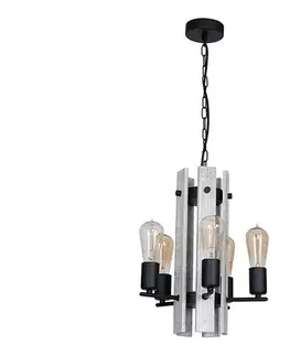 Svietidlá  Luster GERA 5xE27/60W/230V čierna 8281