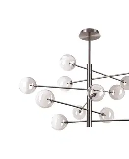Svietidlá Ideal Lux - LED Luster na tyči EQUINOXE 12xG4/2W/230V pr. 128,1 cm chróm/dymová 345390