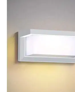 LED osvetlenie BRILAGI - LED Vonkajšie nástenné svietidlo BRICKY LED/12W/230V biela IP54 BRI193