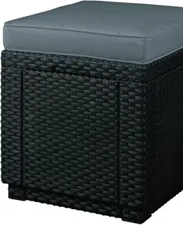 Záhradné taburety Záhradný taburet CUBE Allibert