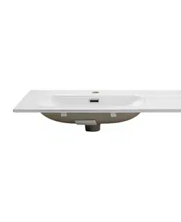 Umývadlá ArtCom Keramické umývadlo FLY 140D | E-8073-140D | biely lesk 140 cm