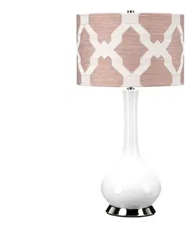 Lampy Elstead MILO-PN-TL-OVTH - Stolná lampa MILO 1xE27/60W/230V ružová MILO-PN-TL-OVTH
