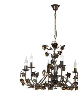 Svietidlá ONLI - Luster na reťazi CAROLINA 6xE14/6W/230V bronzový 4914/6B