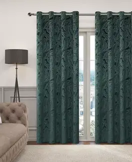 Závesy do spálne Záves na priechodkách VELVET GY2316/270G/M2/12/140x250 cm zelená