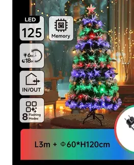 Vianočné dekorácie  B.V.  - LED RGBY Vonkajší vianočný stromček 125xLED/6W/230V/8 funkcií 120cm IP44 B10303Y2Y