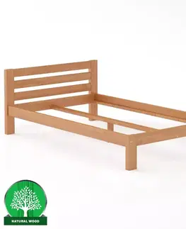 Drevené postele Posteľ borovica LK105–120x200 jelša