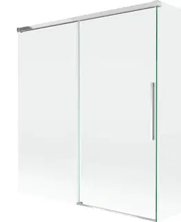 Sprchové dvere MEXEN/S - Rox L vaňová zástena 2-krídlová posuvná 150 + 70 x 150, transparent, chróm 8C9L-150-070-01-00