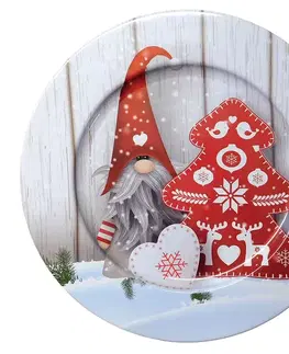 Vianočné dekorácie MAKRO - Dekoračný tanier 33cm, vianočný