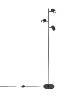 Stojace lampy Inteligentná stojaca lampa čierna s 3 svetlami vrátane 3 Wifi GU10 50mm - Jeana
