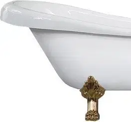Vane MEXEN/S - Retro voľne stojaca vaňa 150x73 cm biela, nohy zlato , zátka sifónu chrom 53251507300-50