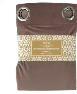 Závesy do spálne Záves na prechodkách Velvet 135x250 ružová Merkury Home