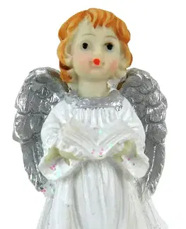 Sošky, figurky - anjeli MAKRO - Anjel strieborný 7x4,5cm
