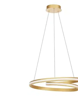 Svietidlá Redo 01-4361 - LED stmievateľný luster na lane TORSION LED/40W/230V zlatý 01-4361